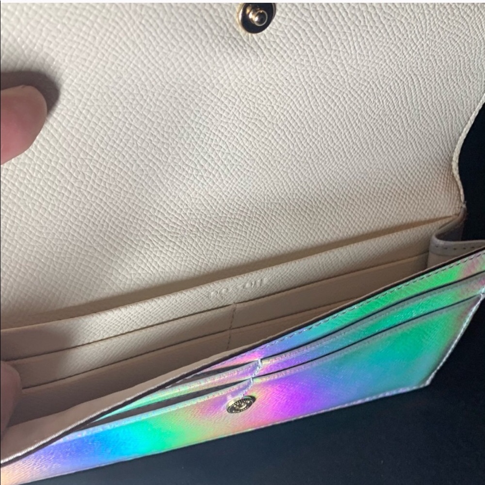 Ultra Rare Coach Iridescent Hologram Holographic Wallet EUC - Picture 9 of 11